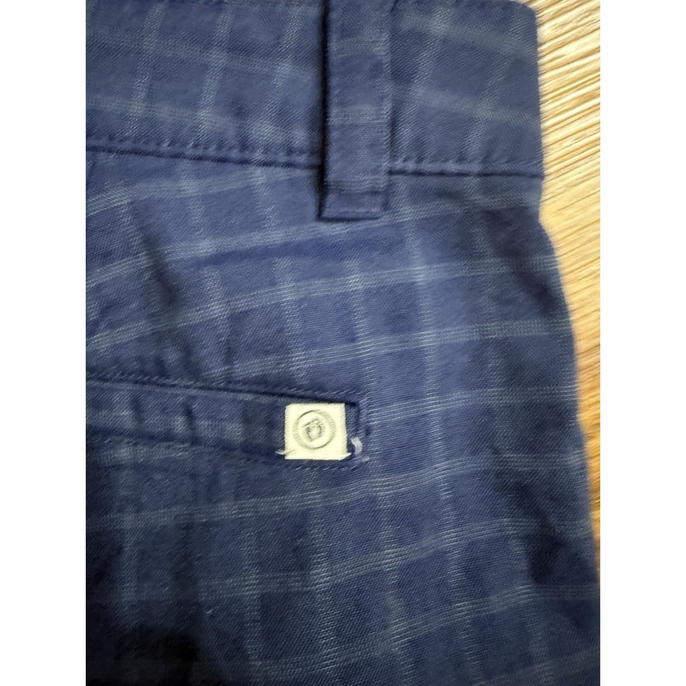 Hang Ten California Classic Shorts Mens Sz 36 Blue Plaid Shorts Beach Casual - Picture 4 of 5